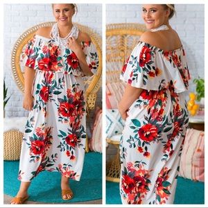 ODDY off shoulder flowy maxi dress L